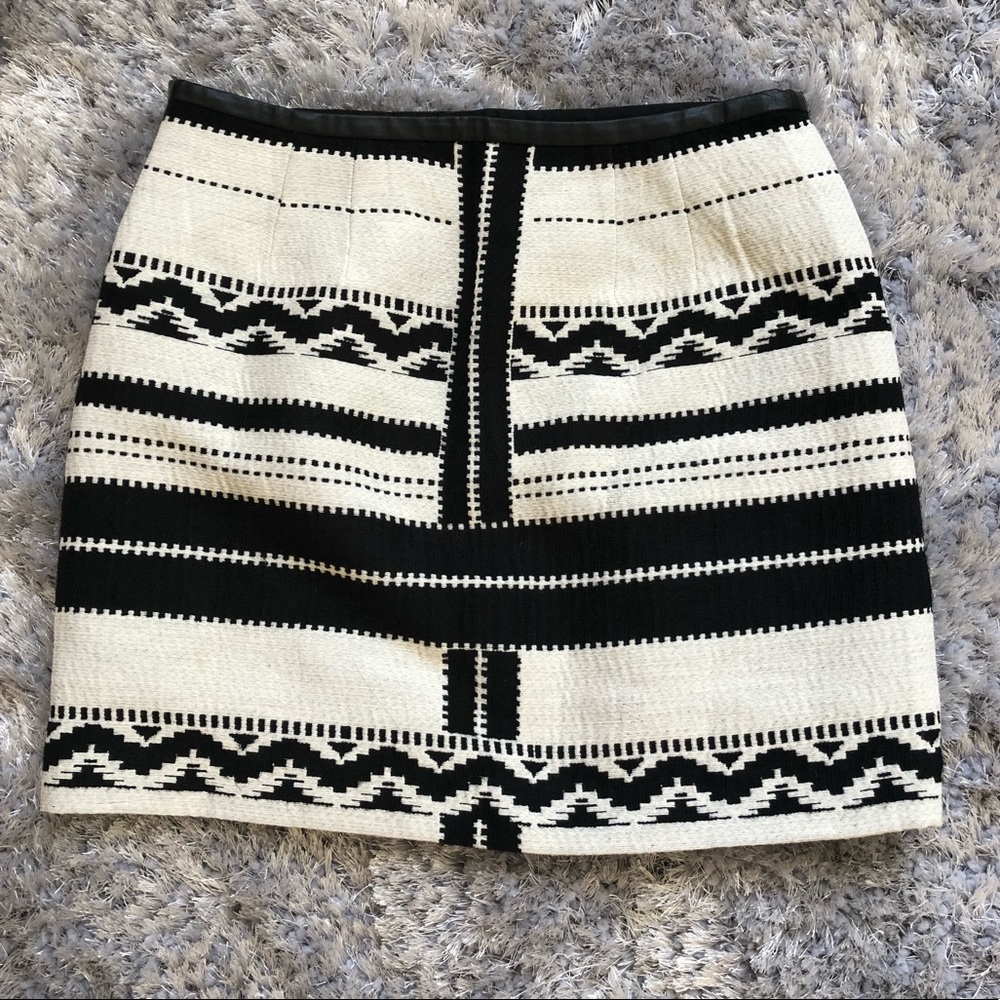 Lined Geometric Madewell Skirt